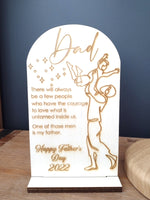 Load image into Gallery viewer, Personalised Dad / Daddy / Fathers Day Plaque with a Stand

