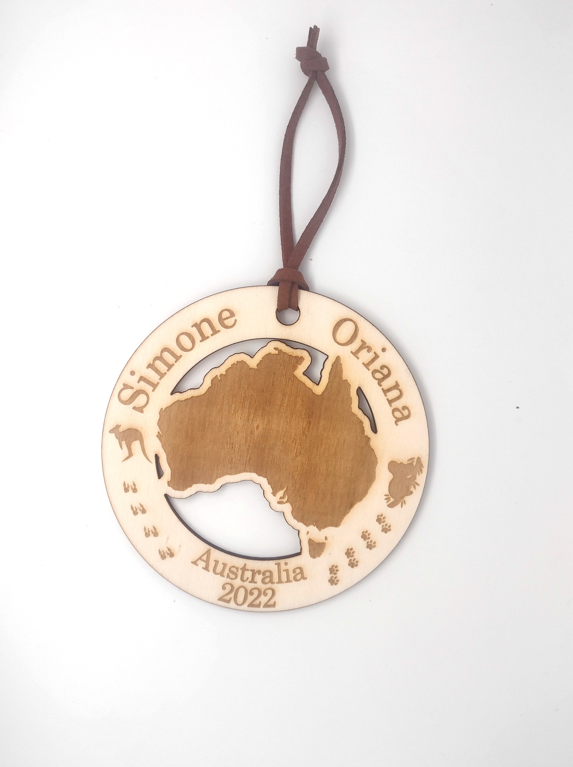 Australia 2021, 2022, 2023, 2024, 2025... + Names Ornament