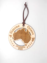 Load image into Gallery viewer, Australia 2021, 2022, 2023, 2024, 2025... + Names Ornament
