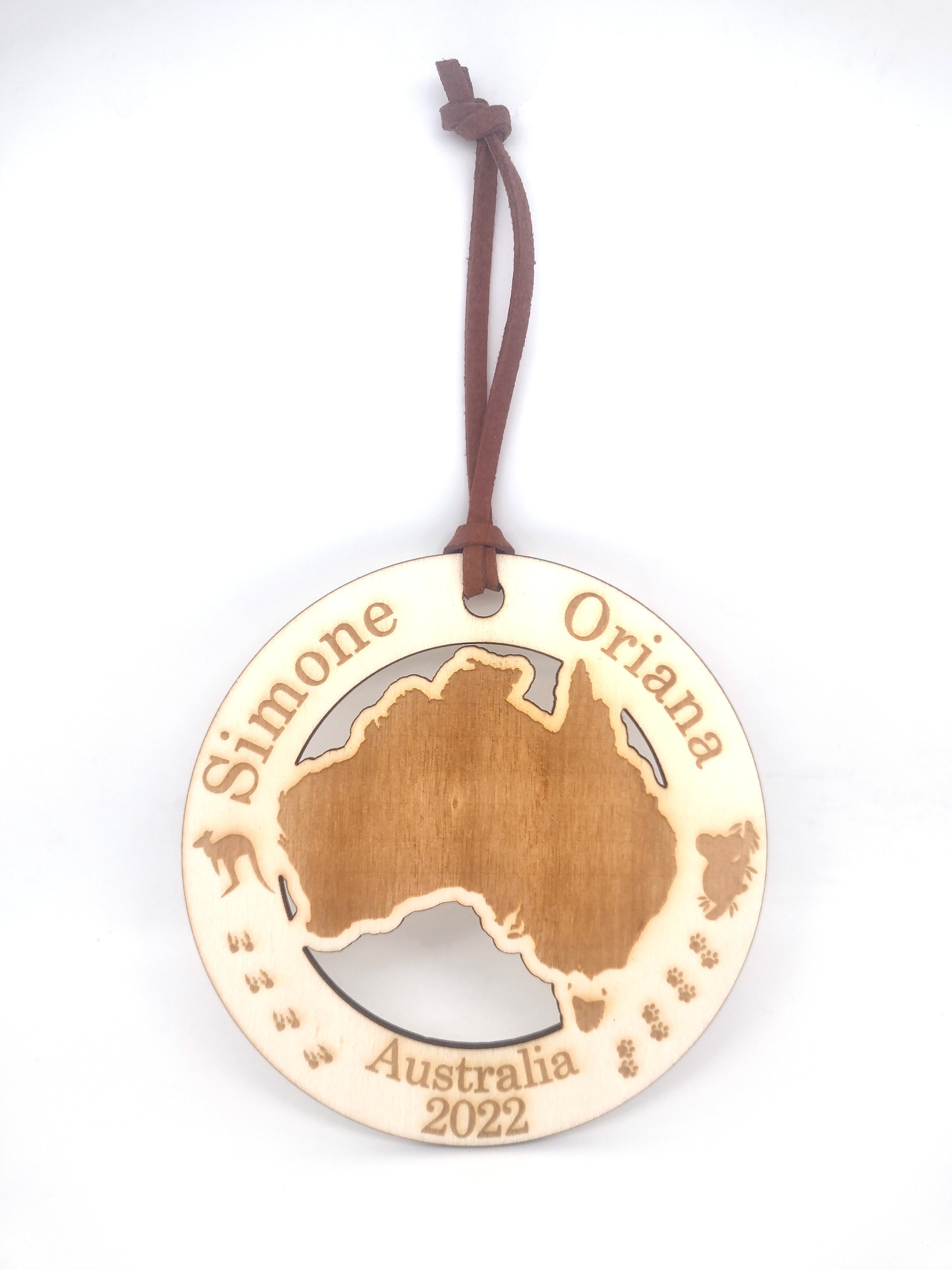 Australia 2021, 2022, 2023, 2024, 2025... + Names Ornament