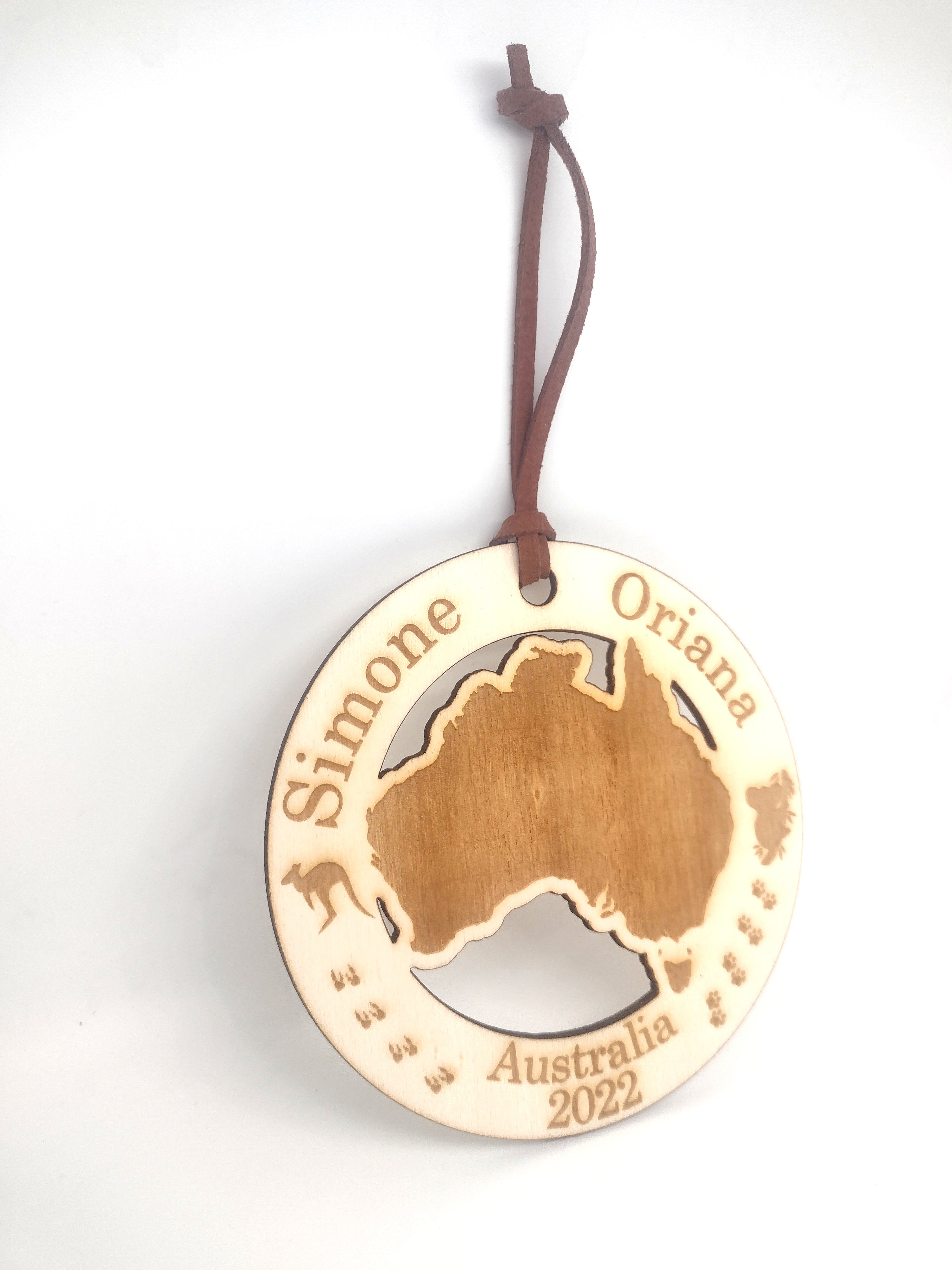 Australia 2021, 2022, 2023, 2024, 2025... + Names Ornament