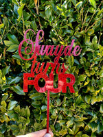 Load image into Gallery viewer, Name turns + Age Cake Topper
