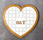 Load image into Gallery viewer, Heart Puzzle Guest Book - Stained with stand

