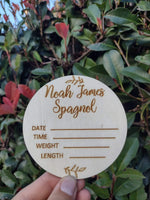 Load image into Gallery viewer, New Born Announcement Information - Craftyroo
