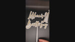 Load and play video in Gallery viewer, Name&#39;s + Age + Birthday Cake Topper Double layer
