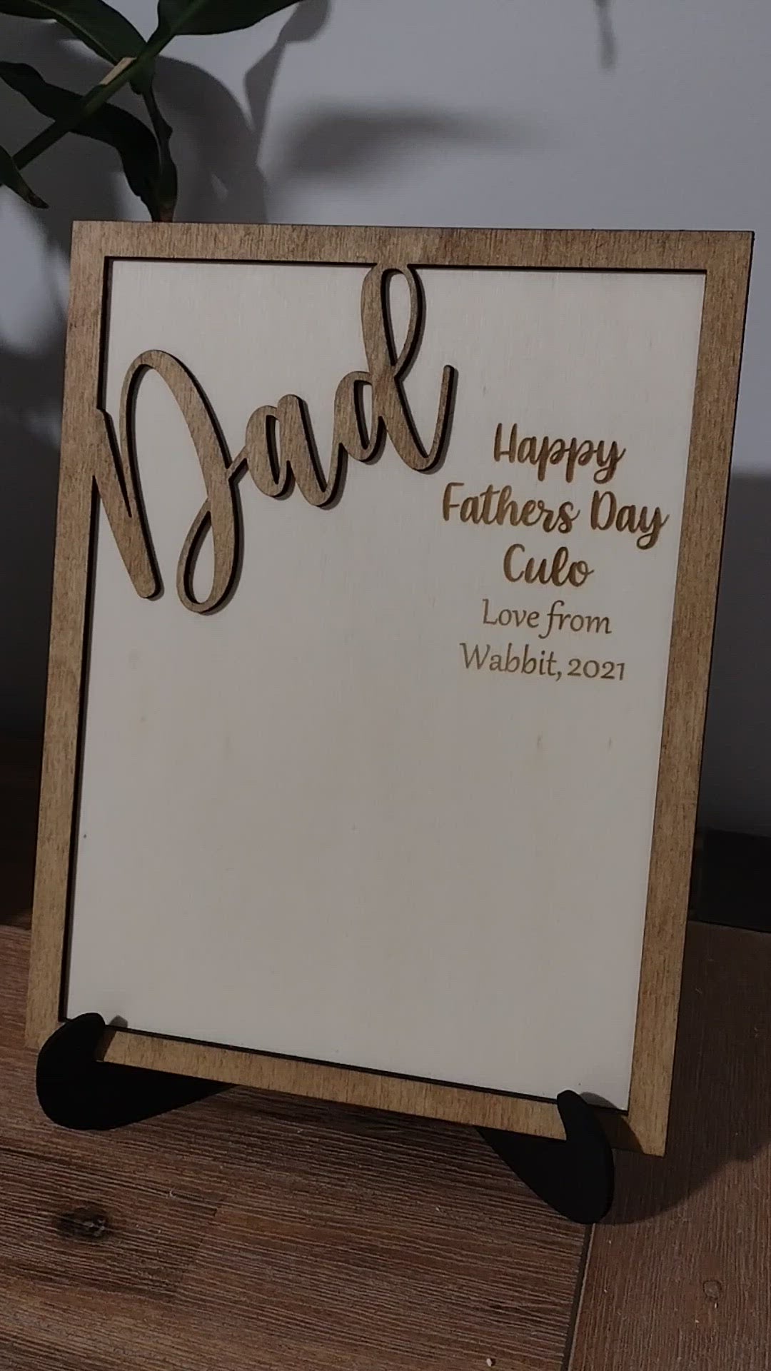 Personalised Fathers Day Photo Frame with Stand