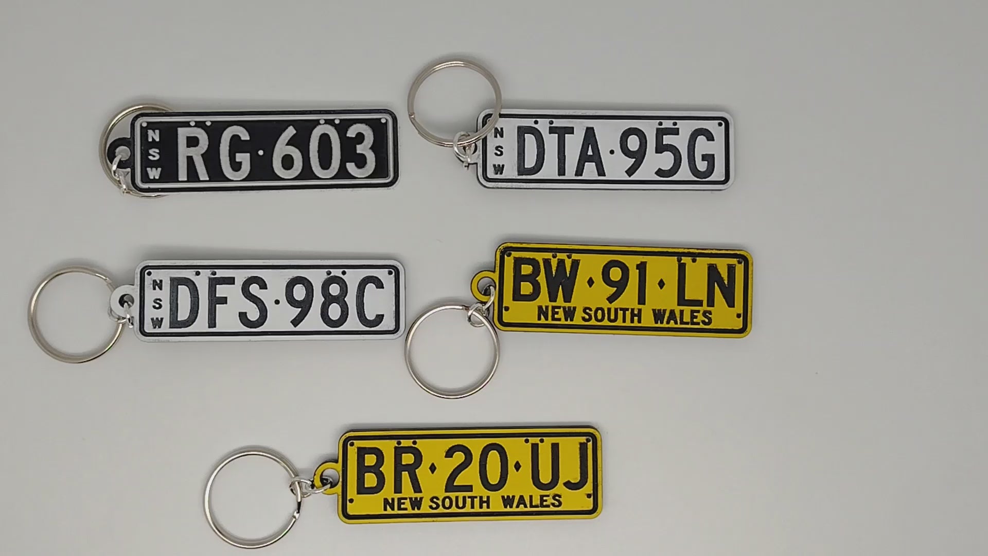 Personalised Number Plates Keychain