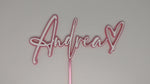 Load and play video in Gallery viewer, Name + Heart Cake Topper Double layer

