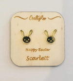 Load image into Gallery viewer, Bunny / Rabbit Earrings + Case (Can be personalised) - Craftyroo
