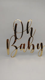 Load and play video in Gallery viewer, Oh Baby Cake Topper / Fropper
