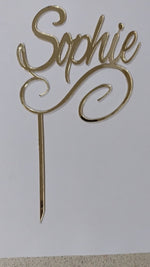 Load and play video in Gallery viewer, Name + Curves Cake Topper
