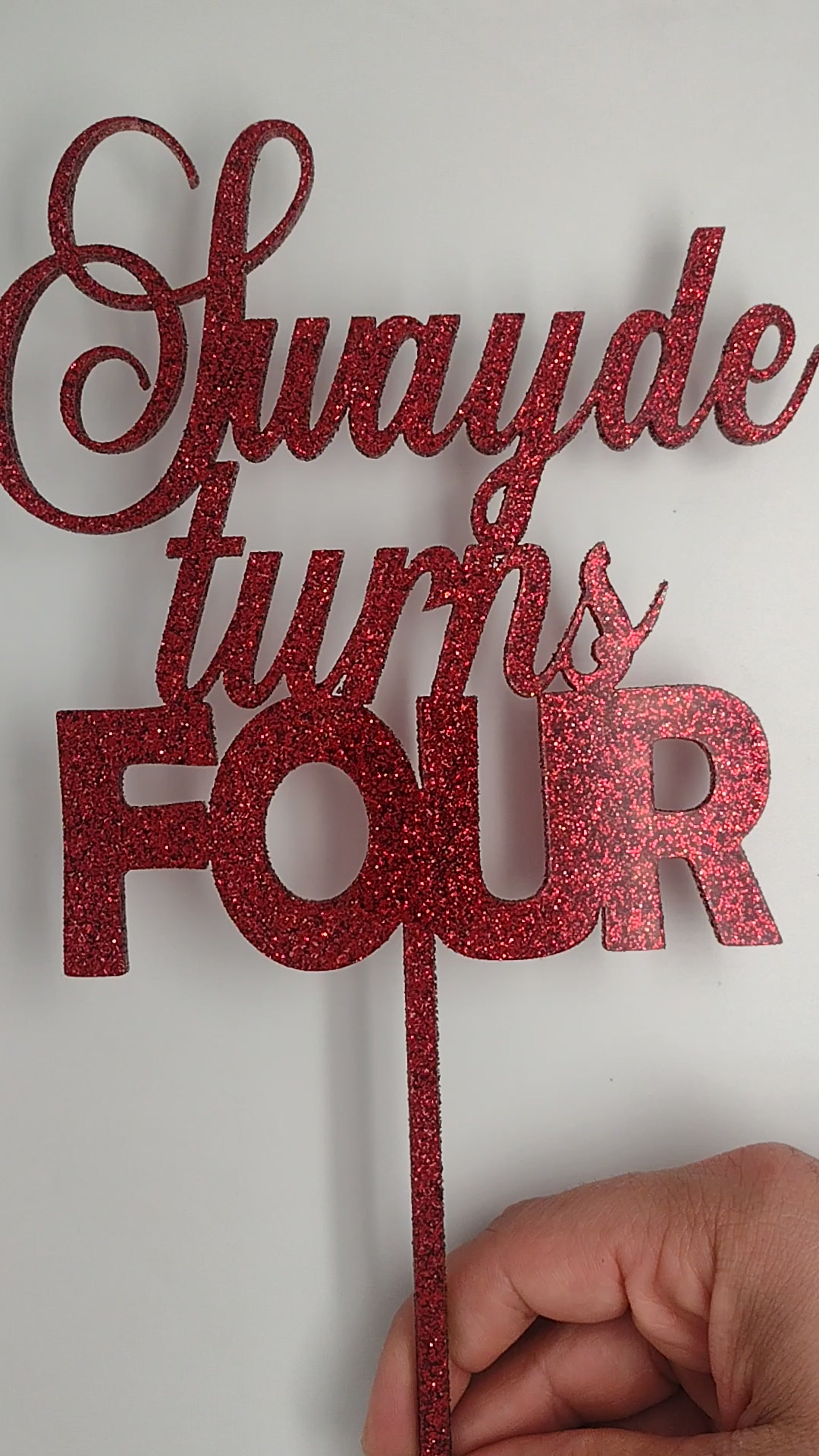 Name turns + Age Cake Topper