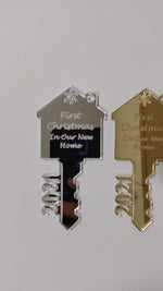 Load and play video in Gallery viewer, First Christmas in our new home 2021 Key Ornament
