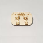 Load image into Gallery viewer, Cute Wooden Chihuahua Penguin Cow  Dachshund / Sausage Dog Pug Earrings Animals Gift Made by Craftyroo
