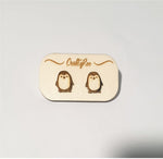 Load image into Gallery viewer, Cute Wooden Chihuahua Penguin Cow  Dachshund / Sausage Dog Pug Earrings Animals Gift Made by Craftyroo
