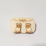 Load image into Gallery viewer, Cute Wooden Chihuahua Penguin Cow  Dachshund / Sausage Dog Pug Earrings Animals Gift Made by Craftyroo
