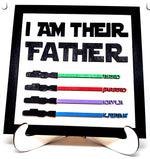 Load image into Gallery viewer, Star Wars - I am their Father - Fathers Day Frame Father&#39;s Day Cute Present Fan Movie I am your Father Sword Handmade Personalised Gift Boy
