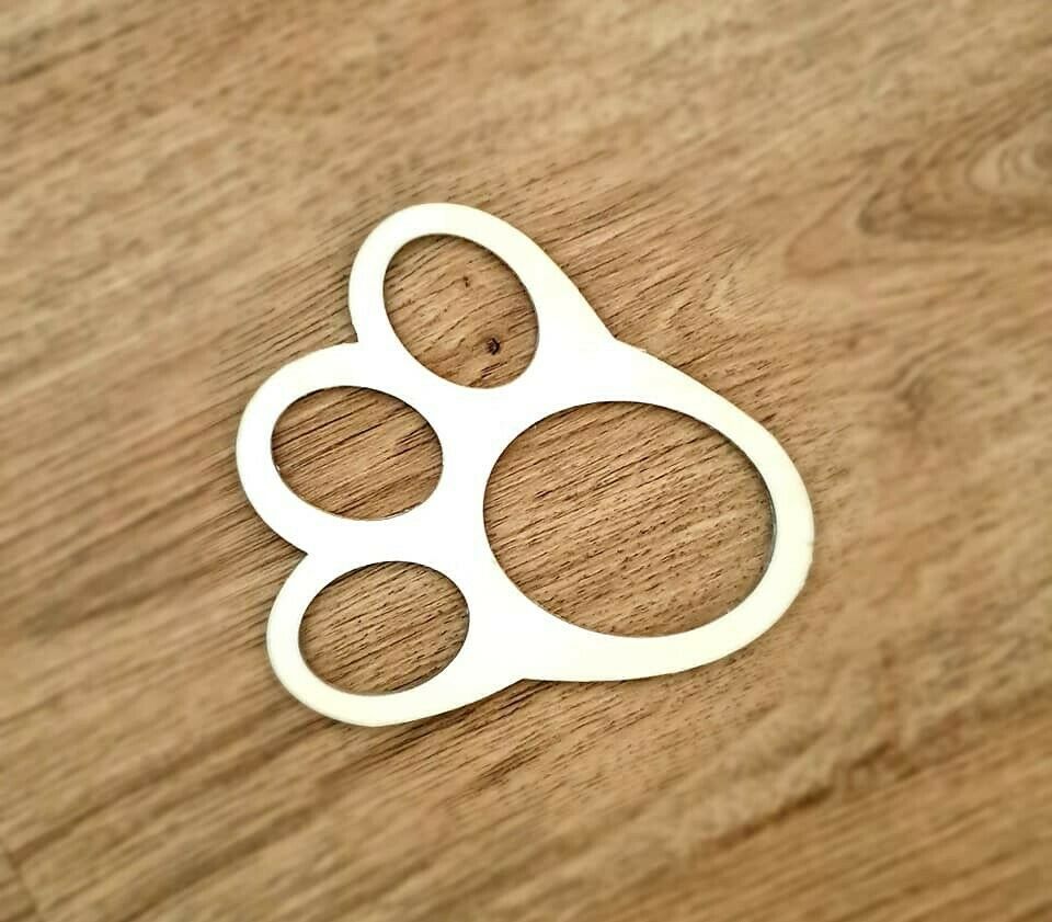 Easter Bunny Footprint Wood 10cm by 11.5cm Brand New  Stencil